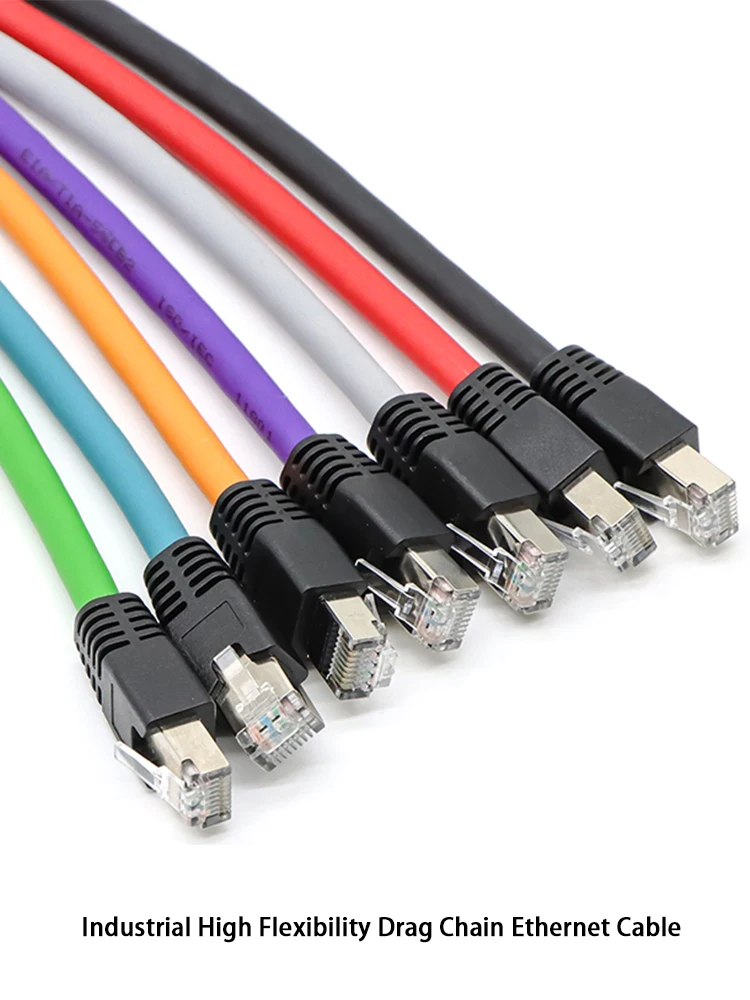 Industrial Ethernet Cable Profinet Ethercat Cat5e CAT6a SFTP Double Shielded Gigabit High Flexibility Tow Line Drag Chain Cable