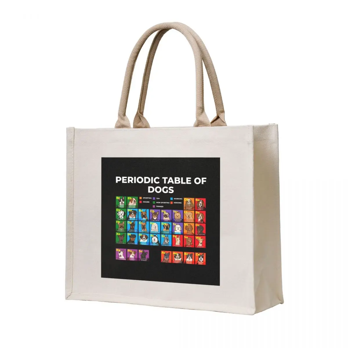 

Periodic Table of Dogs, Dog Lover, Funny Science Tote Bag tote bags cloth bags tote bag women Lady bags