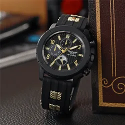 Fashion Men Quartz Watch For Gifts Slicone Band Outdoor Sport Men's Wristwatch Hot Sale Casual Clock