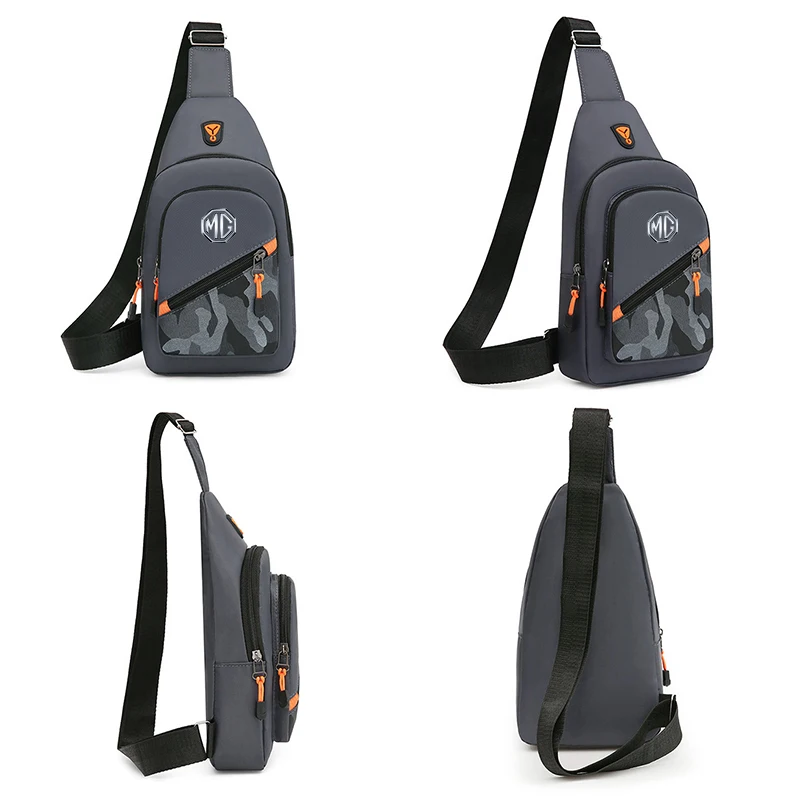 Car Logo Camouflage Men Slanted Shoulder Bag Chest Crossbody Storage Bag For Morris Garages MG HS 2025 6 3 5 7 TF ZR ZS HS view 4