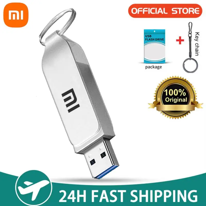 Xiaomi Original 16TB 2TB, Flash Drive USB logam kecepatan tinggi 8TB tahan air tipe-c untuk perangkat penyimpanan komputer