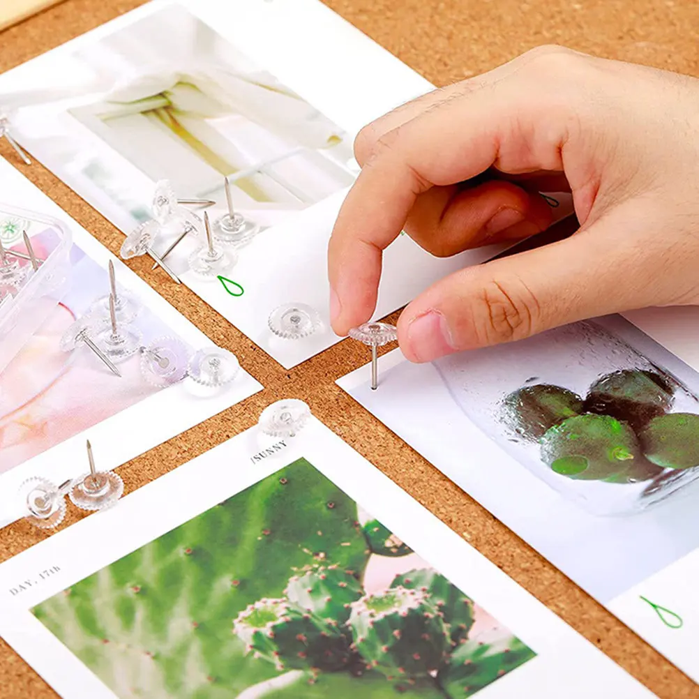 

100Pcs Drawing Pin Gear Wheel Shape Delicate Thumbtacks Bulletin Board Push Pins Cork Board Decorative Accessories