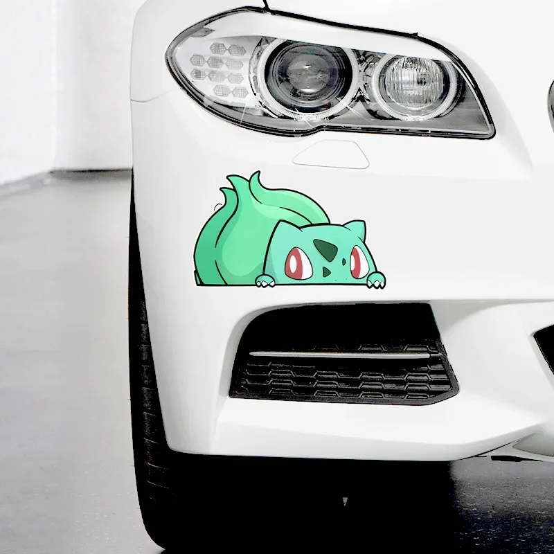 Pokemon Pikachu Cartoon Car Stickers 14cm Small Size Cute Animation Styling Gengar Auto Window Decals Windshield Accessories New