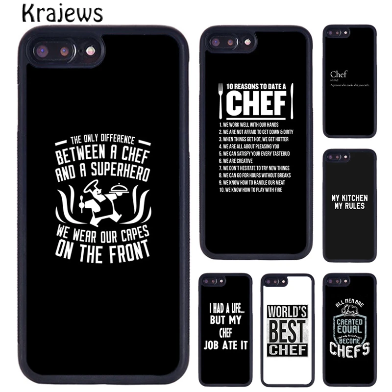 Krajews CHEF funny and humor Phone Case Cover For iPhone 16 15 14 plus X XR XS 11 12 13 pro max coque