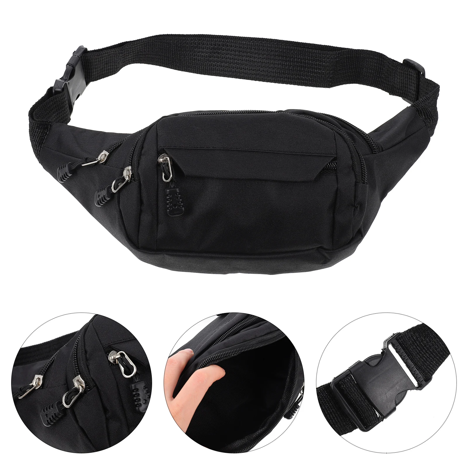 

Waterproof Men'S Chest Zippered Cross Body Bag Oxford Cloth Portable Casual Business Bag For Travel Work School