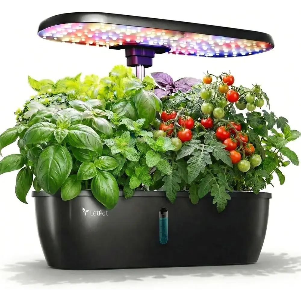 

Indoor Hydroponic Herb Garden System with 12 Pods, LED Light, 5.5L Tank & Adjustable Height