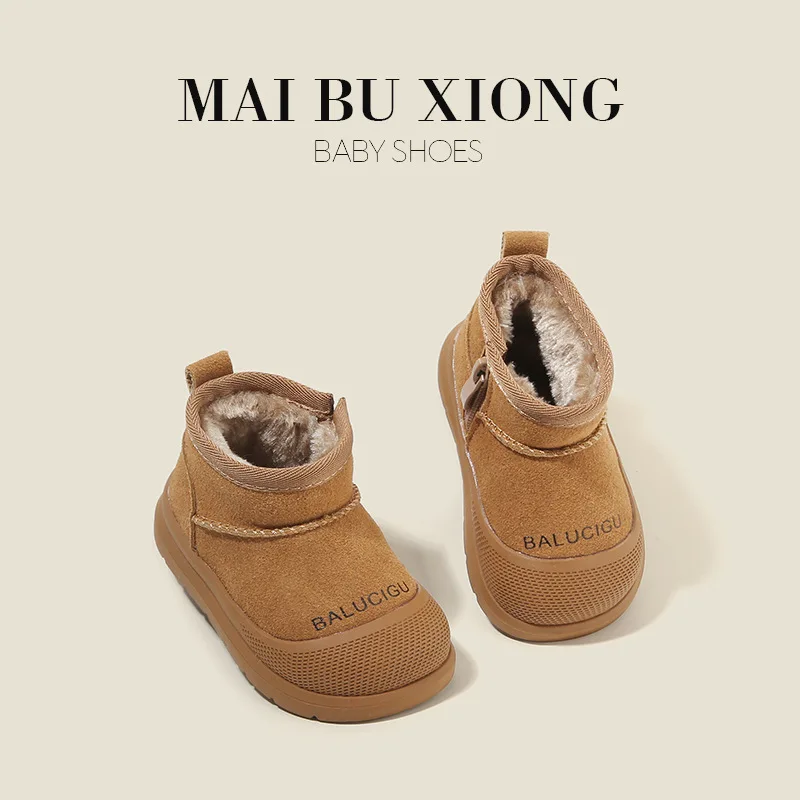 

Детские зимние сапоги, флисовые хлопковые ботинки для малышей, теплая обувь, зимний стиль