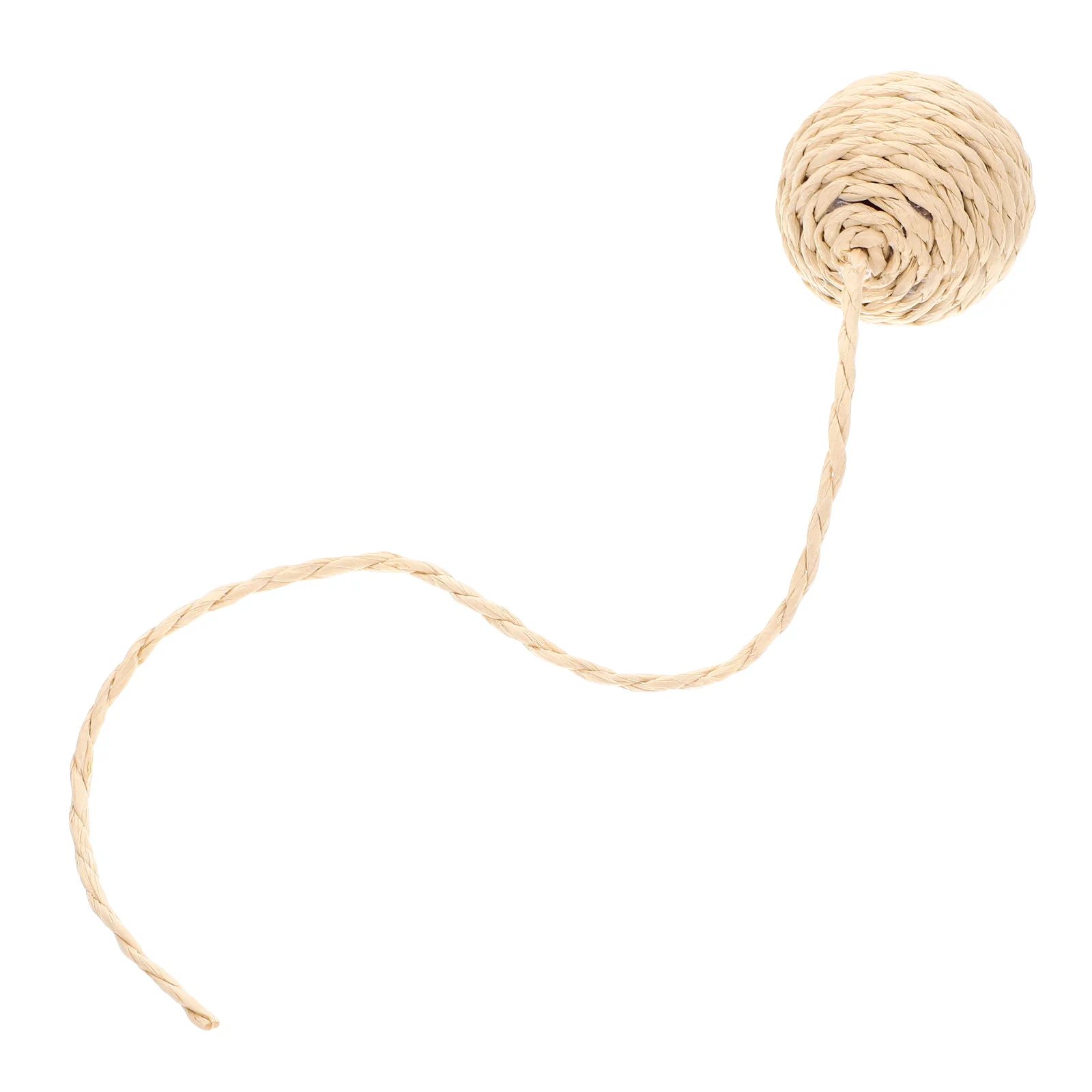 

Cat Scratching Post Paper Tether Ball Toy Sisal Toys Rolling Yarn Balls Fuzzy for Cats Refill