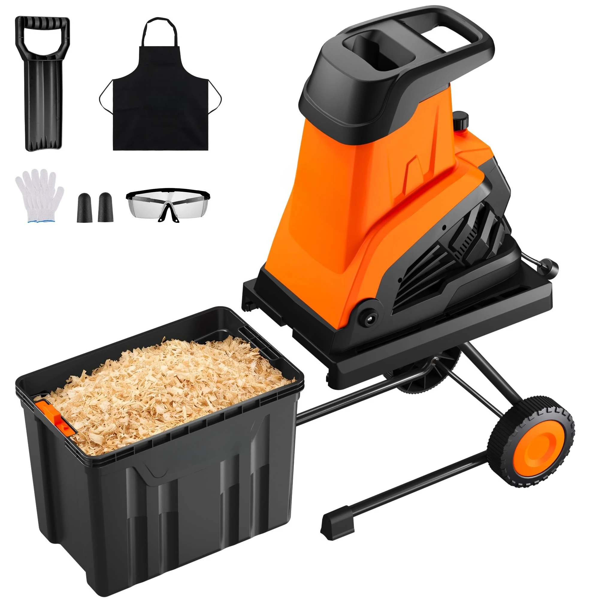 Wood Chipper Shredder, 15-Amp 1.8