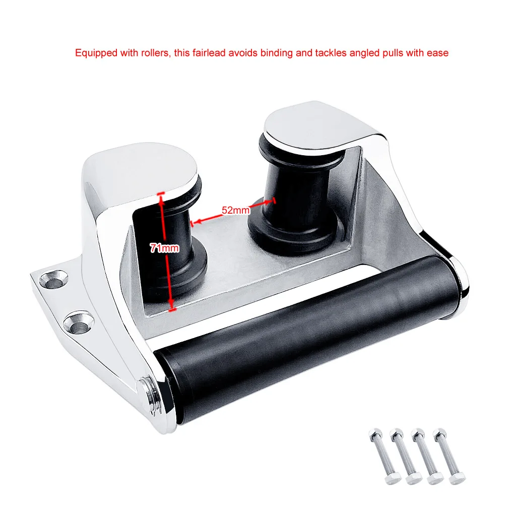 Imagem -04 - Pesados Arco do Barco Fairlead Rolo Roda de Choque Braçadeira Marinha Bollard Âncora Rolo Acessórios de Ferragem Aço Inoxidável 316