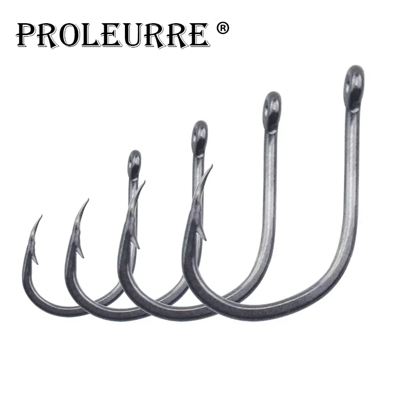 

100 Pcs/lot High Carbon Steel Carp Fishing Hooks in Fly Fishhooks Jig Big Barbed Hook Pesca 2#-13# Fishing Accessories Tools