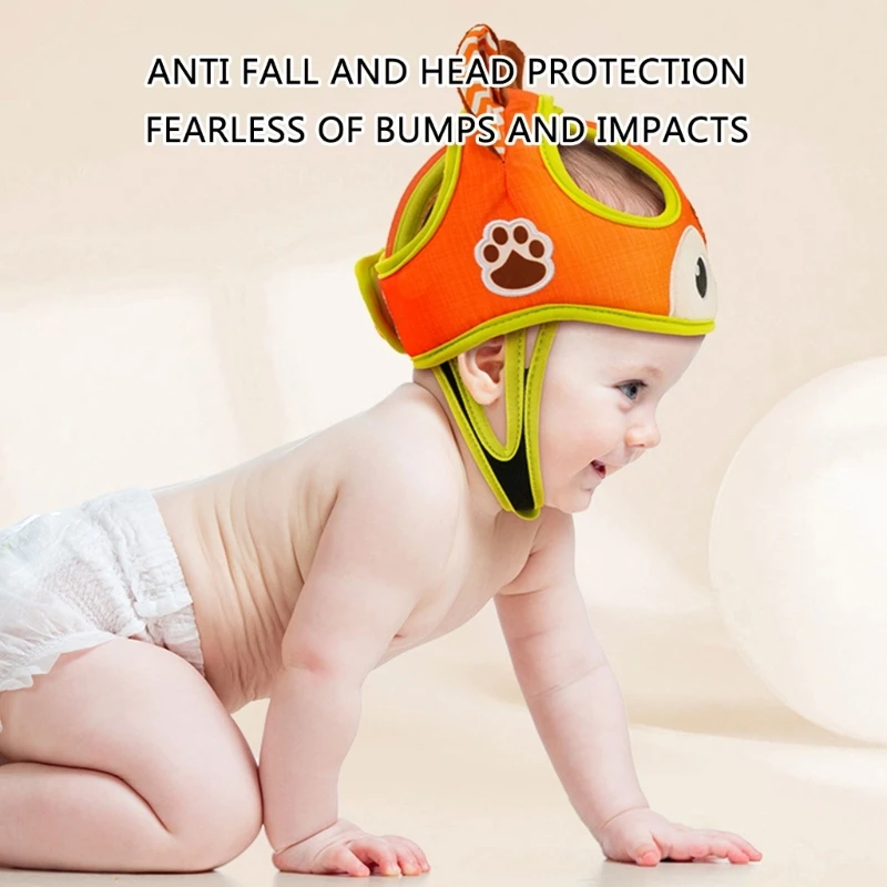 Cartoon Baby Head Protection Helmet Hat Kids Walking Running Protective Bonnet Adjustable Anti-collision Children Safety Hat