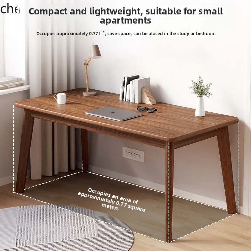PYH Computer Desktop Home Simple Bedroom Solid Wood Leg Writing Simple Student Study Office Small
