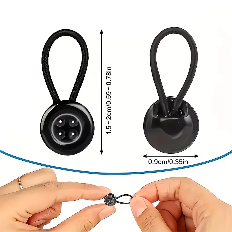 6 Multi-Purpose Elastic Shirt Button Extenders, Adjustable Cuff & Collar Accessory, Versatile Decor for Daily Commute, Beach
