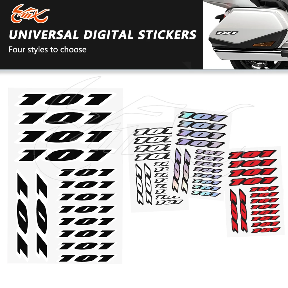

Number 101 Motorcycle Stickers Decor Electric Scooter Body Trunk universal Deco Decals fit for Indian 101 Scout