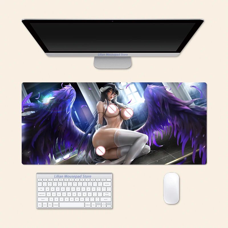 Sexy Albedo Anime Large Mouse Pad Office Mousepad Creative Game Desk Mat Gift