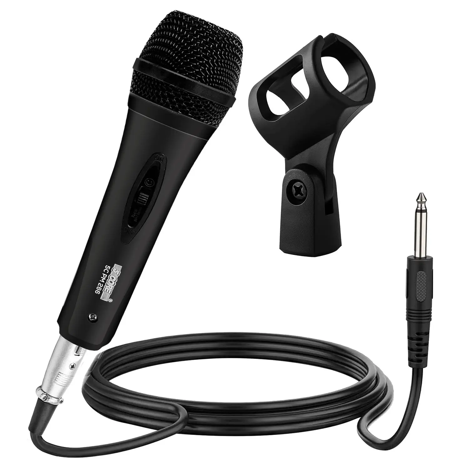 5 CORE Microphone Dynamic Vocal Handheld Mic Cardioid Unidirectional Microfono w On Off Switch + XLR Audio Cable for Singing Karaoke Public Speaking & Parties - PM-286