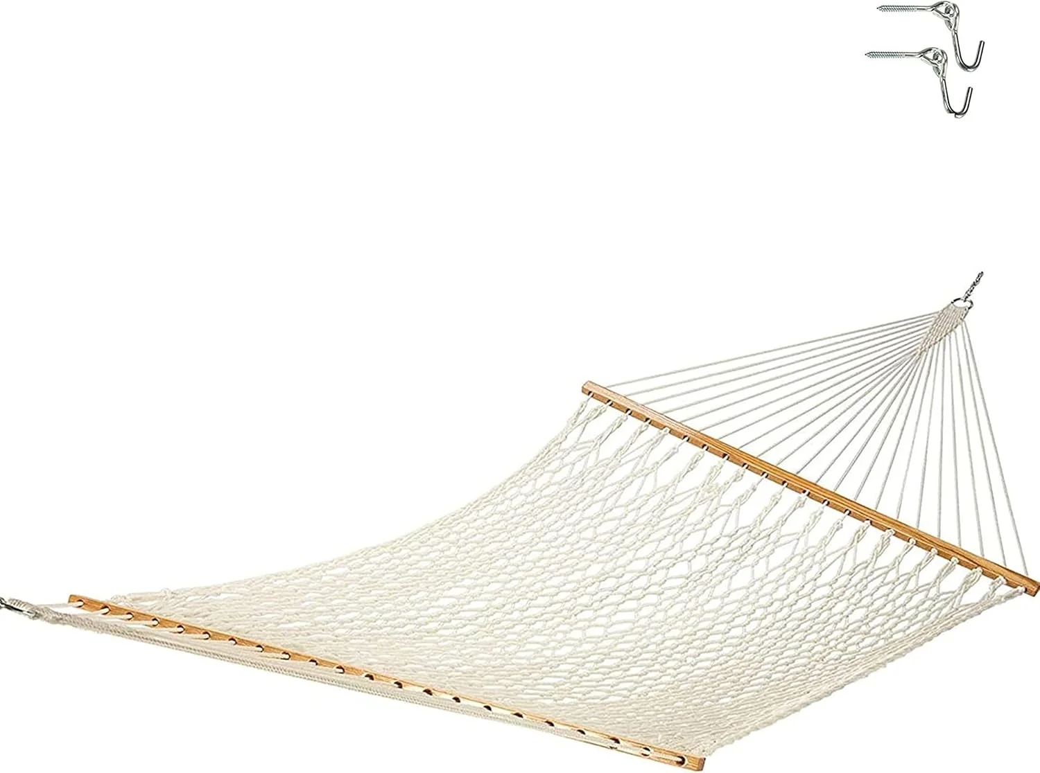 Original Deluxe Algodão Rope Hammock, Original, Livre Extensão Correntes, Ganchos De Árvore, 13OC