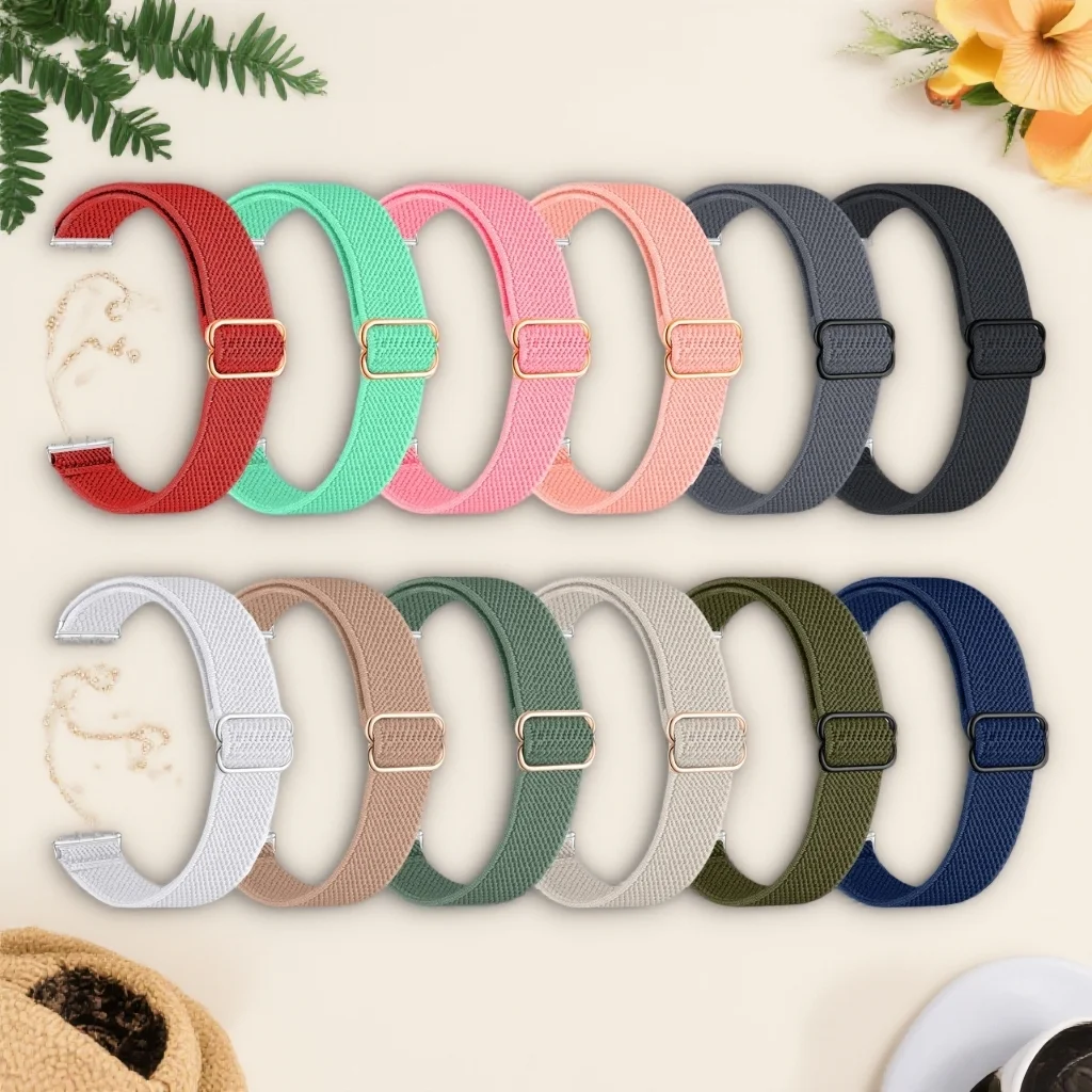 1 Stück Nylon elastisches dehnbares Armband für Samsung Watch Fit3 Sport Fashion Band atmungsaktive verstellbare Armbänder