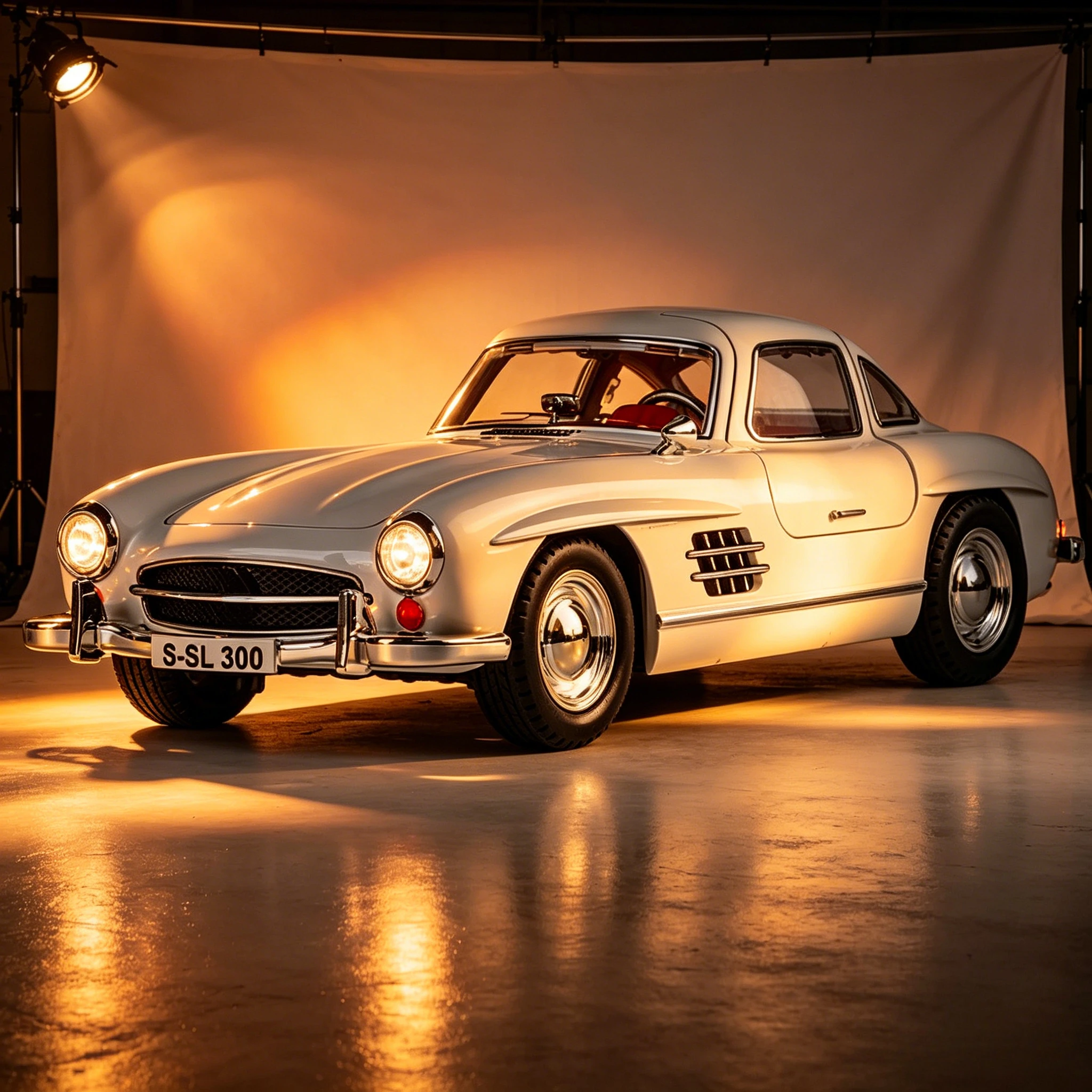 

1:24 300SL Classic Sports Racing Car Diecast Model Car Alloy Desktop Collection Trendy Ornament Hobbies Collection