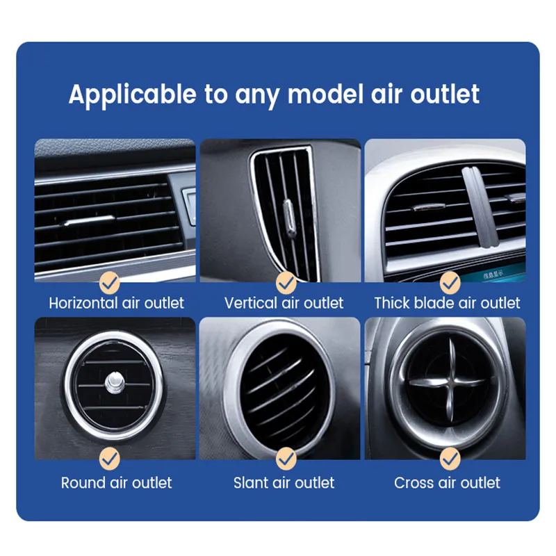 แรงโน้มถ่วงผู้ถือโทรศัพท์รถยนต์ Air Vent Mount คลิปผู้ถือโทรศัพท์มือถือในรถสนับสนุนโทรศัพท์มือถือสําหรับ iPhone 15 14 Xiaomi Universal GPS Stand