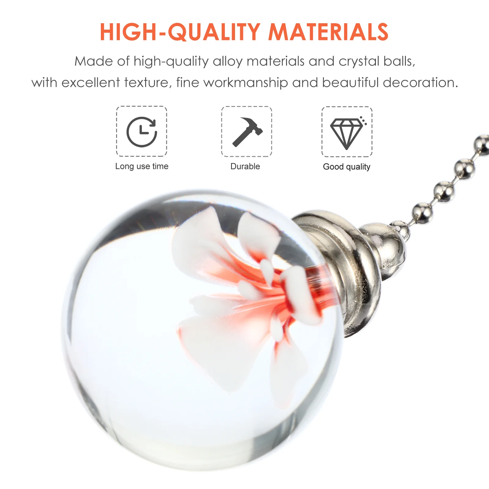 

European Style Fan Light Pull Chain Decorative Hanging Pendant Ceiling Fan Light Chain Home Decor Elegant Design