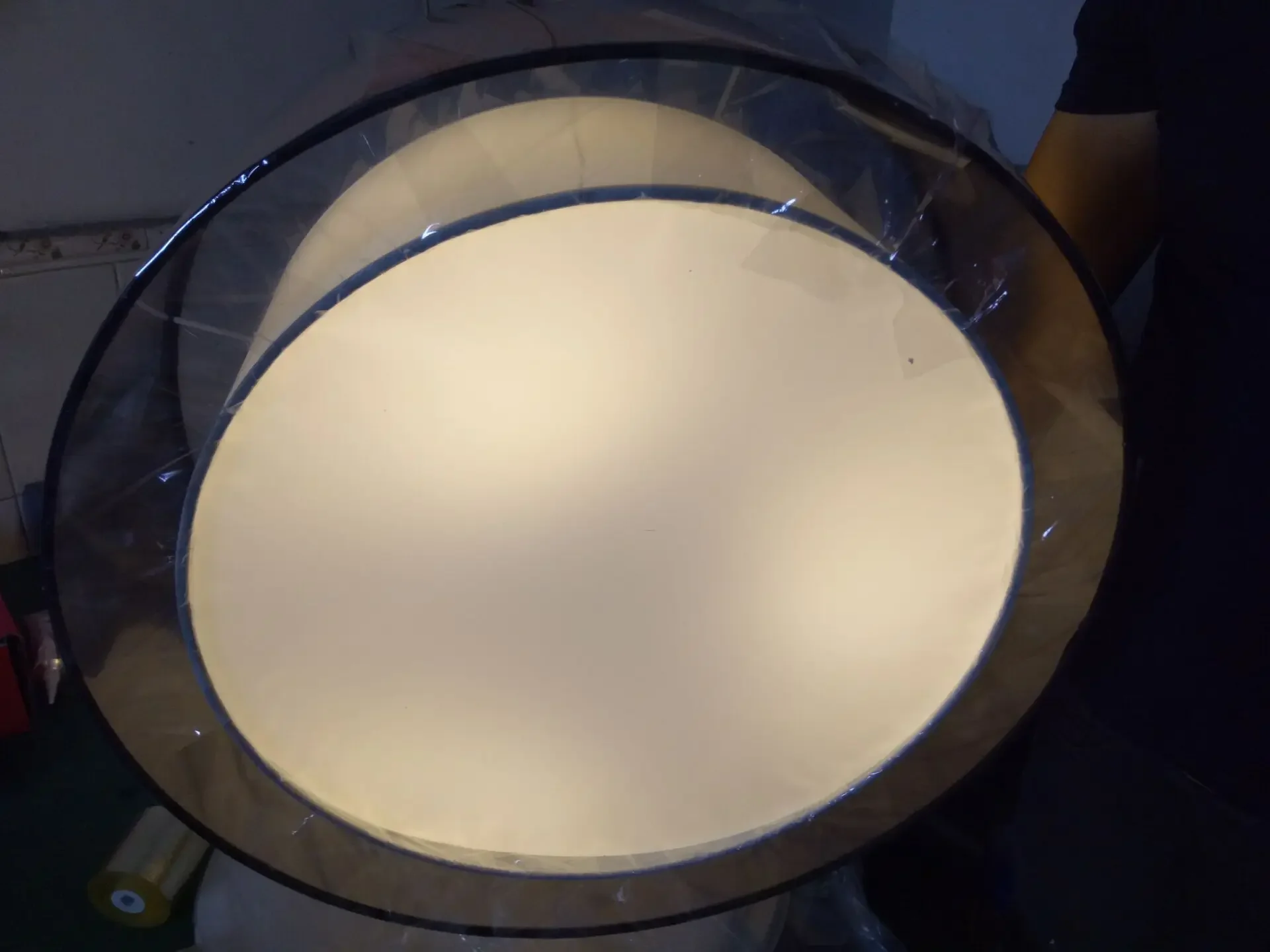 الصينية الأمريكية البلد القماش مصباح السقف المستديرة غرفة الطعام غرفة المعيشة غرفة نوم دراسة Led مصباح السقف المستديرة #6