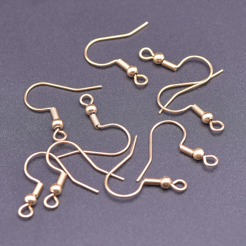 

50pcs/Lot Stainless Steel Earring Wires Gold color Ear Hook Earrings Clasp For Jewelry Making DIY Women Gifts Findings Supplies