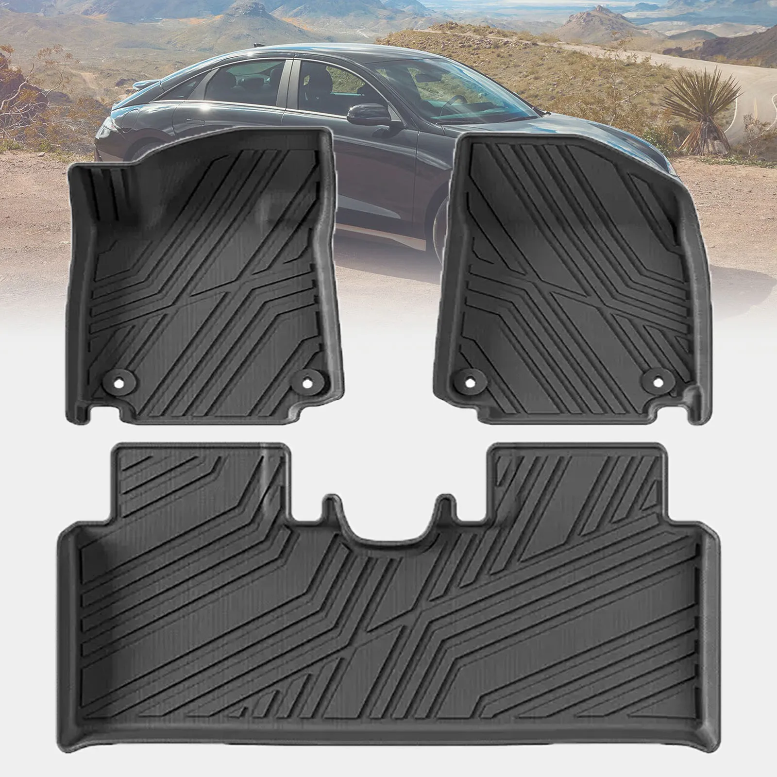 

for Hyundai IONIQ 6 2025 2024 2023 Dustproof Easy Clean Car floor Mats TPE Material Non-Slip Interior Parts Accessories