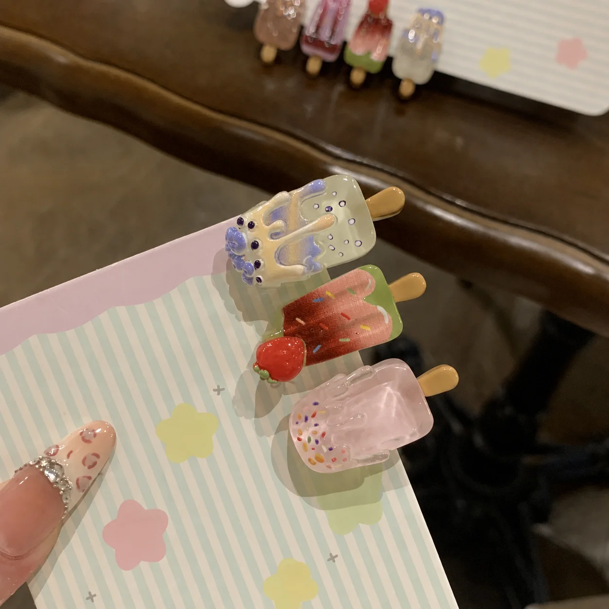 Popsicle Hair Clip Resin Summer Hair Accessory Hair Jewelry Mini For Commuting School Travel