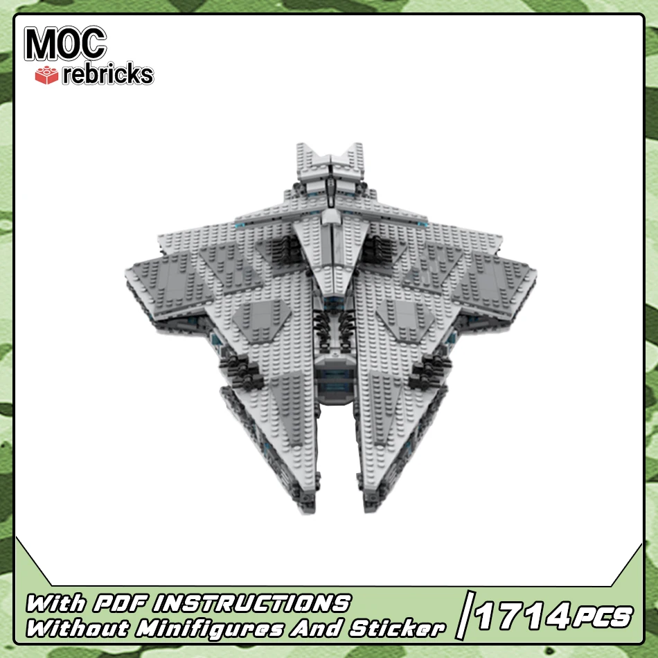 MOC スペースシリーズビルディングブロックモデル MIDI ハロークラスドレッドノートハイテク飛行武器オリジナリティ DIY キッズパズルギフト