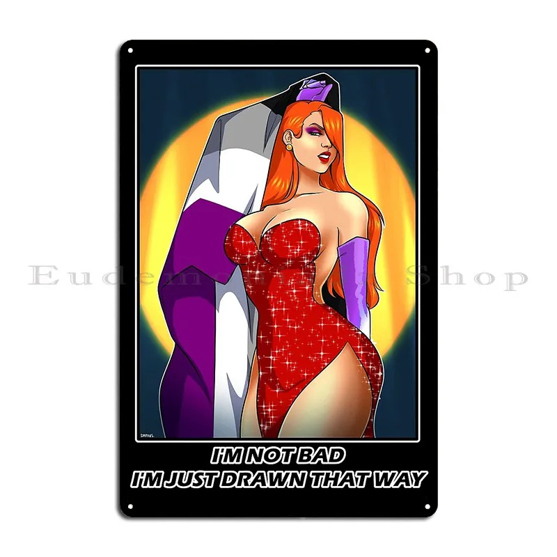 Asexual Jessica Rabbit Metal Sign Club Decoration Create Wall Cave Create Tin Sign Poster