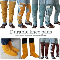 1 Pair Welder Foot Cover Cowhide Leather Welding Spats Protective Shoes Feet Cover Protection Flame Resistant Boot Cover