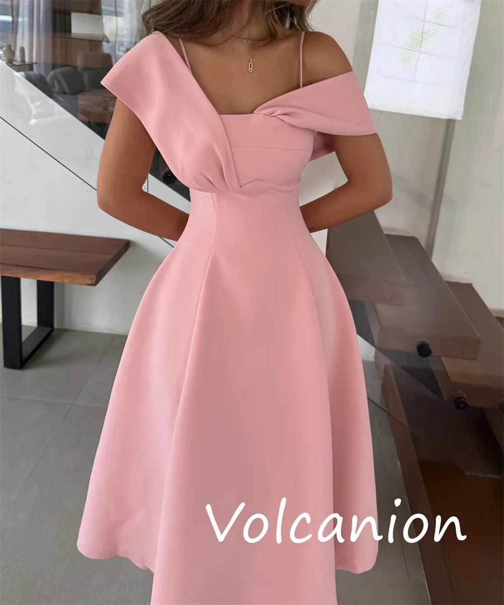 Customized Chinese Style Jersey Pleat A-line Off-the-shoulder Midi Dresses Bespoke Occasion Elegant Retro