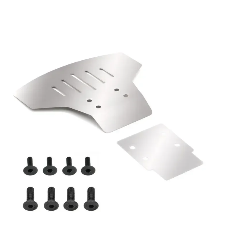 Protezione per armatura del telaio anteriore e posteriore in acciaio inossidabile per Traxxas Slash 2WD 1/10 RC