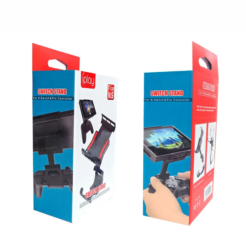 حامل مقبض محمول وقابل للتعديل لجهاز التحكم الاحترافي N-Switch ، وحدة تحكم في الألعاب قابلة للطي ، 3 تروس ، مشبك أسود