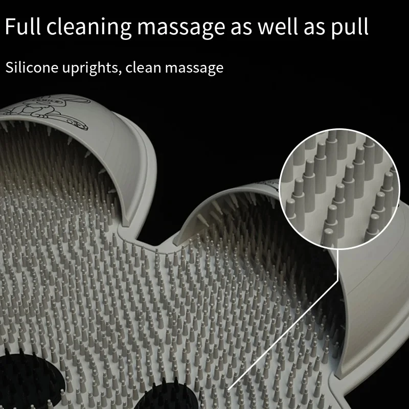 Exfoliating Shower Massage Scraper, Non-slip Bath Mat, Back Massage Brush, Silicone Foot Wash, Body Cleaning, Bathing Tool