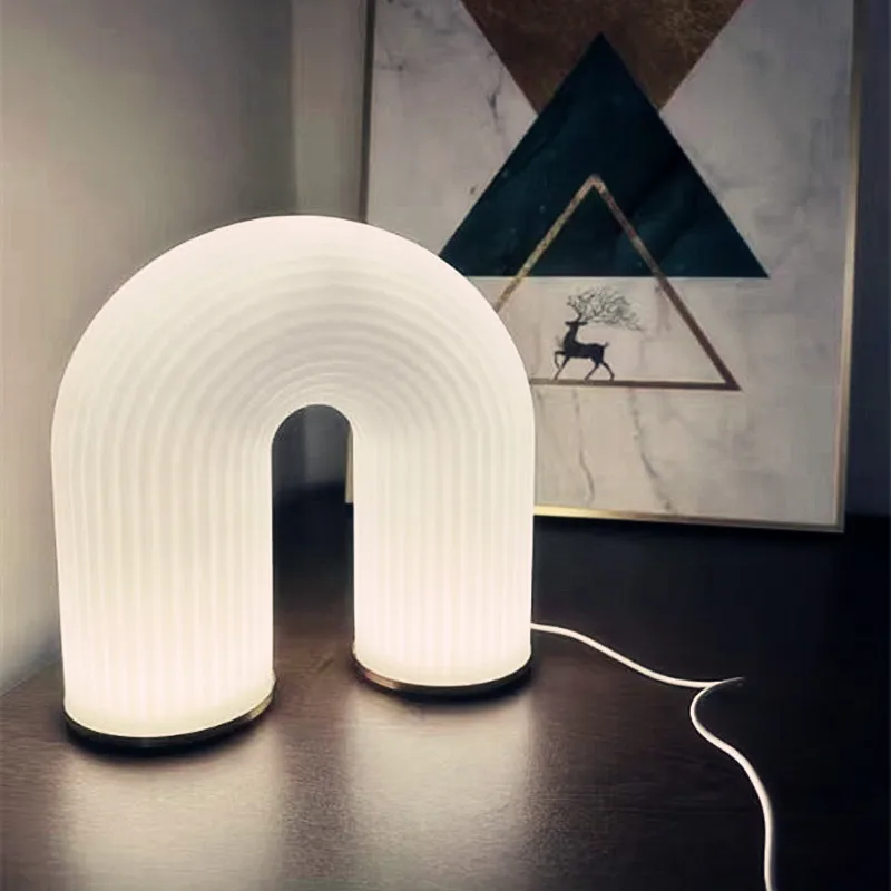 

Simple creative U arched desktop decoration nightlight home decoration bedroom bedside table lamp study modeling atmosphere lamp