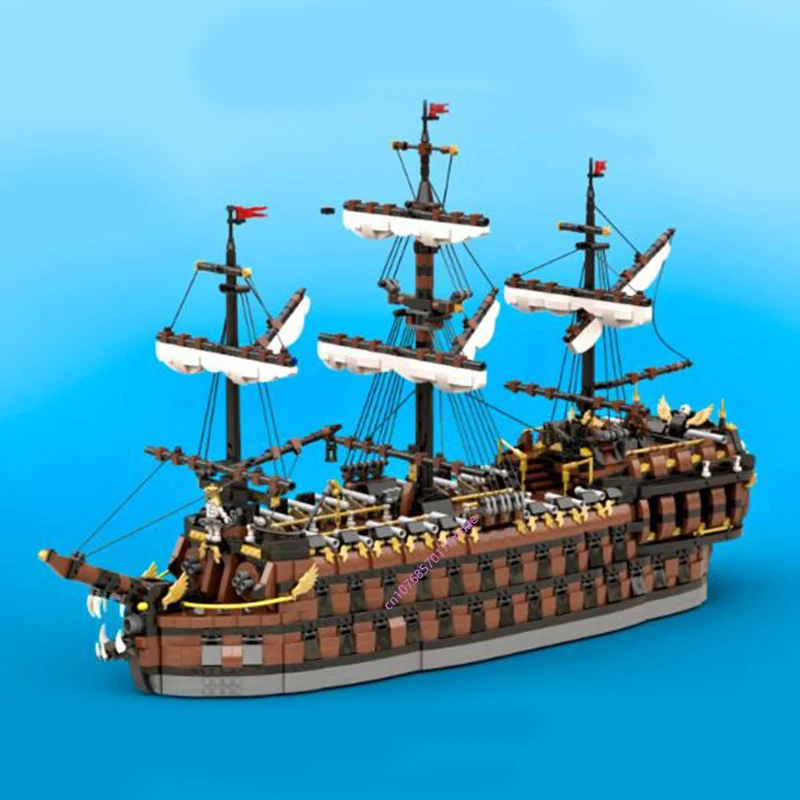 NEW 5956PCS MOC European Medieval The Phantom Dancer Pirate Ship creative ideas warship child Toy Birthday gift Christmas blocks