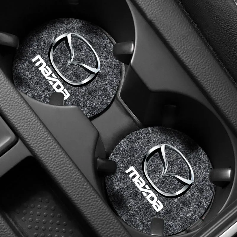 

Universal Felt coaster Drink Bottle Water Cup Pad for Mazda 3 bk bl bj bn 323 Axela Atenza CX-3 CX-4 CX5 CX-7 CX-9 Accessories