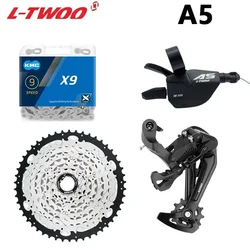 LTWOO A5 MTB 1x9 Speed Groupset 9S Trigger Shifter + Rear Derailleur X9 Chain 42T 46T 50T 9V HG Cassette MTB Bike Derailleur