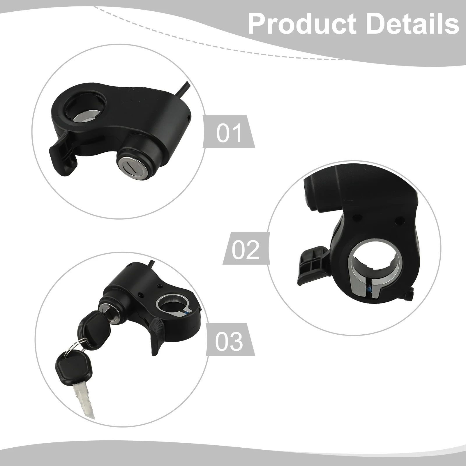 

5-контактный замок, замок для электрического скутера, безопасность скутера, ежедневный замок для небольшого скутера, простая установка, портативный замок