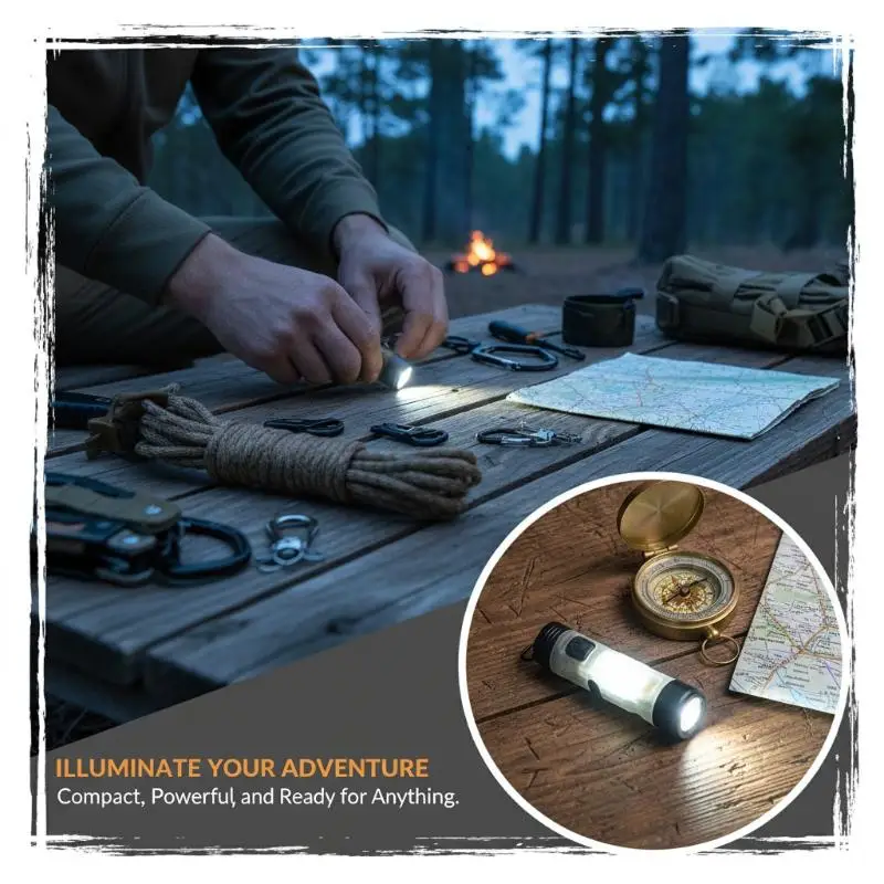 Mini 5050 Rechargeable LED Pocket Flashlight Clip-On Hat Light Keychain Torch Portable Work Lamp For Camping Hiking Outdoor Use