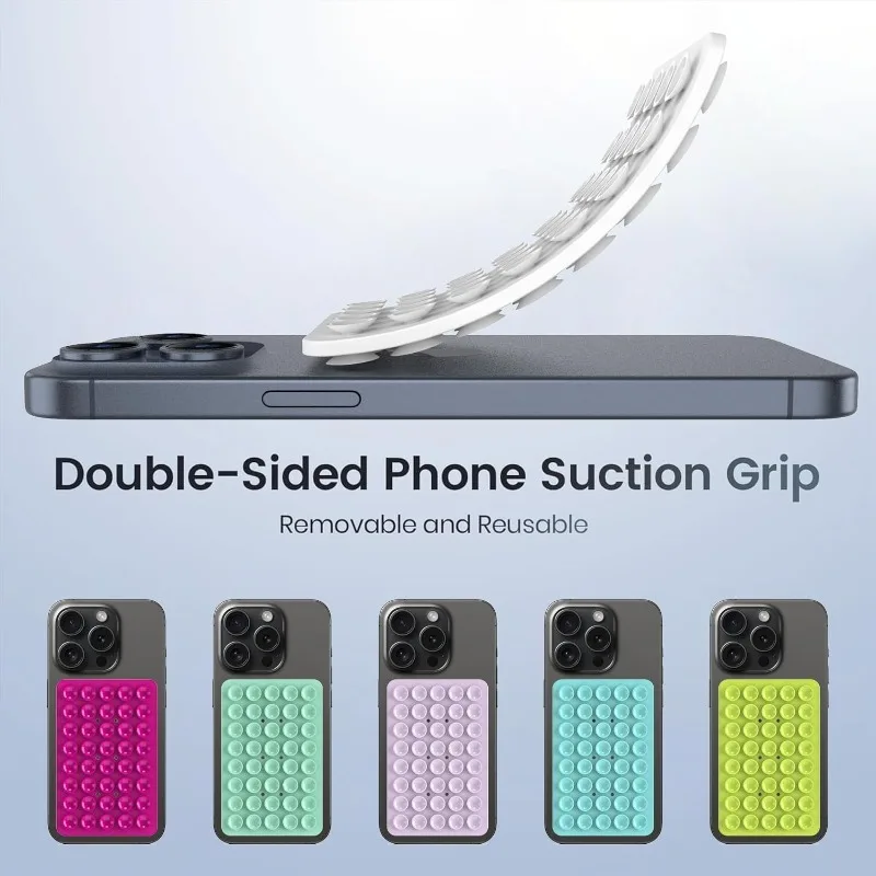 لصور السيلفي ومقاطع الفيديو وسادة ثابتة مزدوجة الوجهين كوب شفط من السيليكون جراب هاتف انفصال حامل سيليكون المطاط مصاصة الوسادة