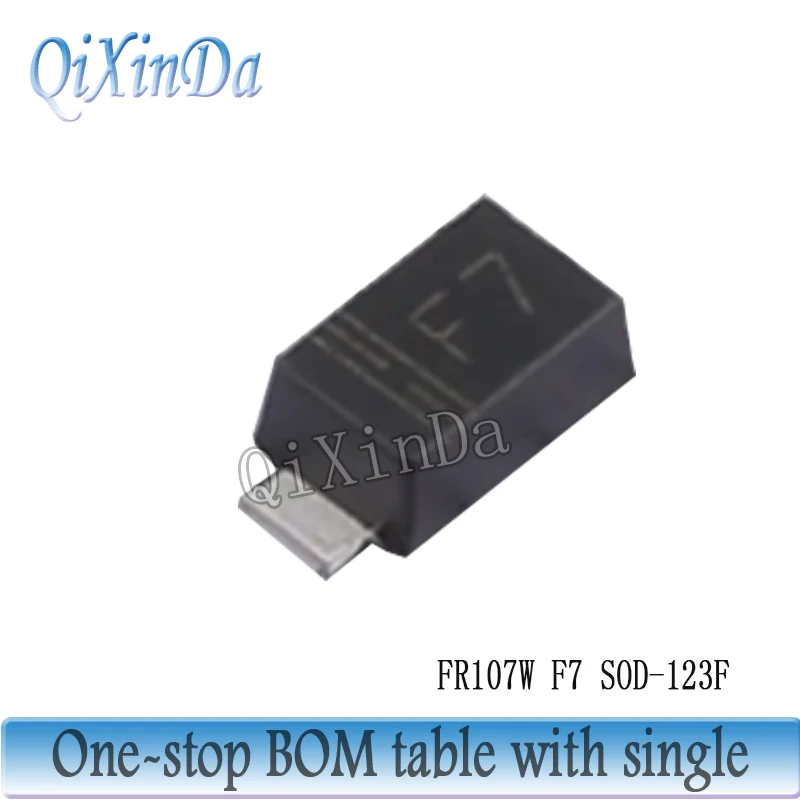 100PCS 1N4007W FR107W SOD-123F 1N4007WS FR107WS A7 T7 F7  SOD-323 SMD Universal Diode