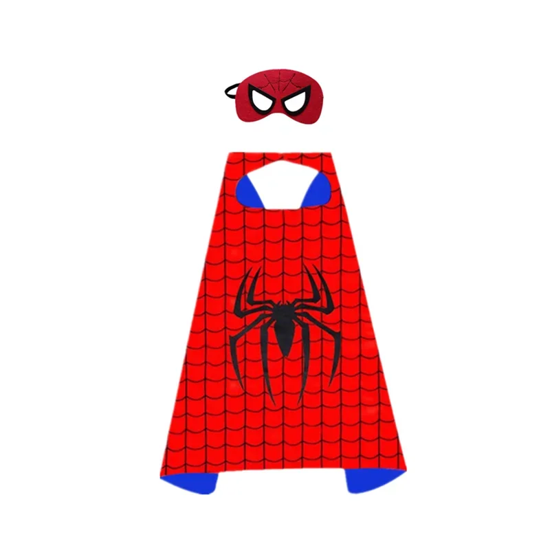 Kleur Kindermantel Superheld Spider Mantel Iron Man Afdrukken Kinderen Cape Jongens Meisjes Captain America Cape Kerstcadeau Halloween