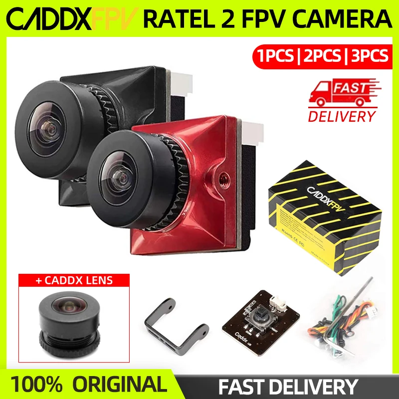 

Камера Caddx Ratel2 Ratel 2 V2 FPV 2,1 мм объектив 16:9/4:3 NTSC/PAL переключаемая с заменяемым объективом микро FPV камера Дрон 1/2 шт.