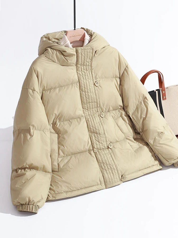 SEDUTMO Warm Thick Women Winter Duck Down Coat Oversize Fashion Quilted Puffer Jacket Short Hooded Parka ED1896