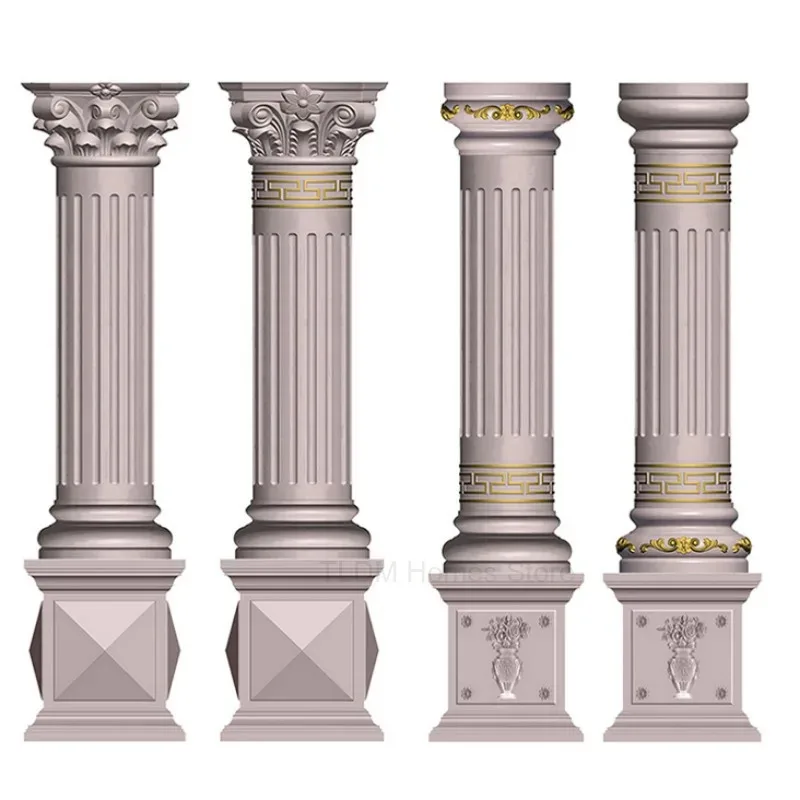 

ABS Plastic Multi Pattern Thickened Roman Column Mold European Decorative Villa Gate Garden Cement Column Building cement Mold Z