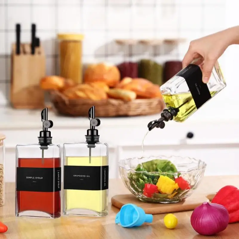 【YA】Professional-Grade Stainless Steel Pourer with Funnel for Oil Bottles Ensures Consistent Flow Rate
